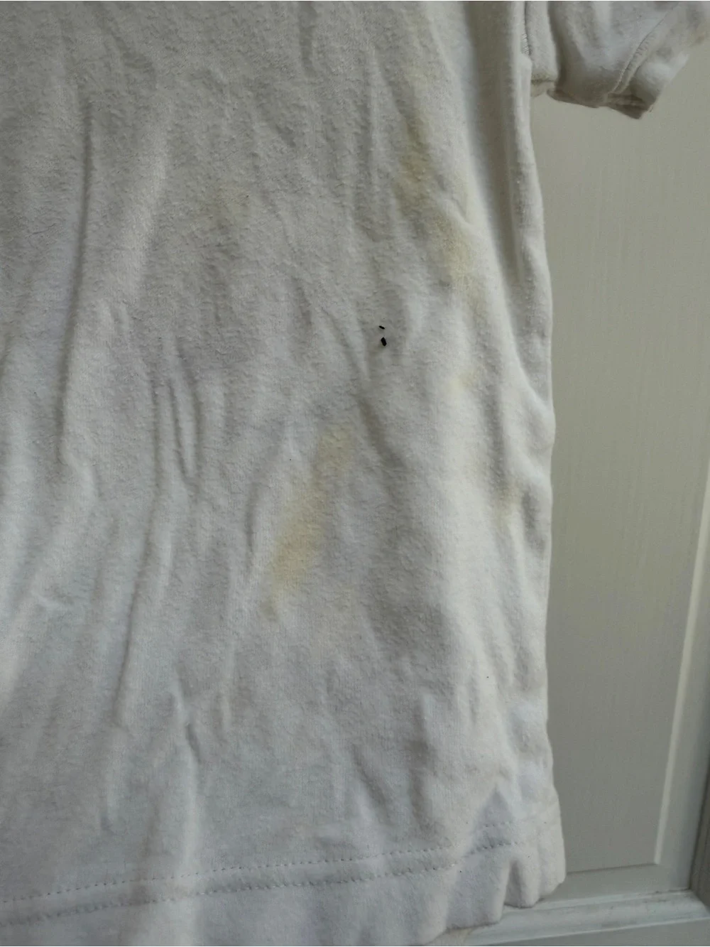 Old Navy 4T White Girls' Unicorn Short Sleeve Shirt Top Blouse- Stains